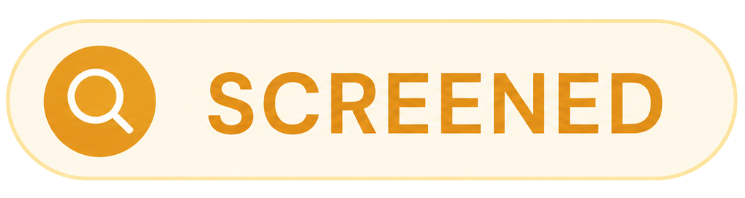 Screened badge